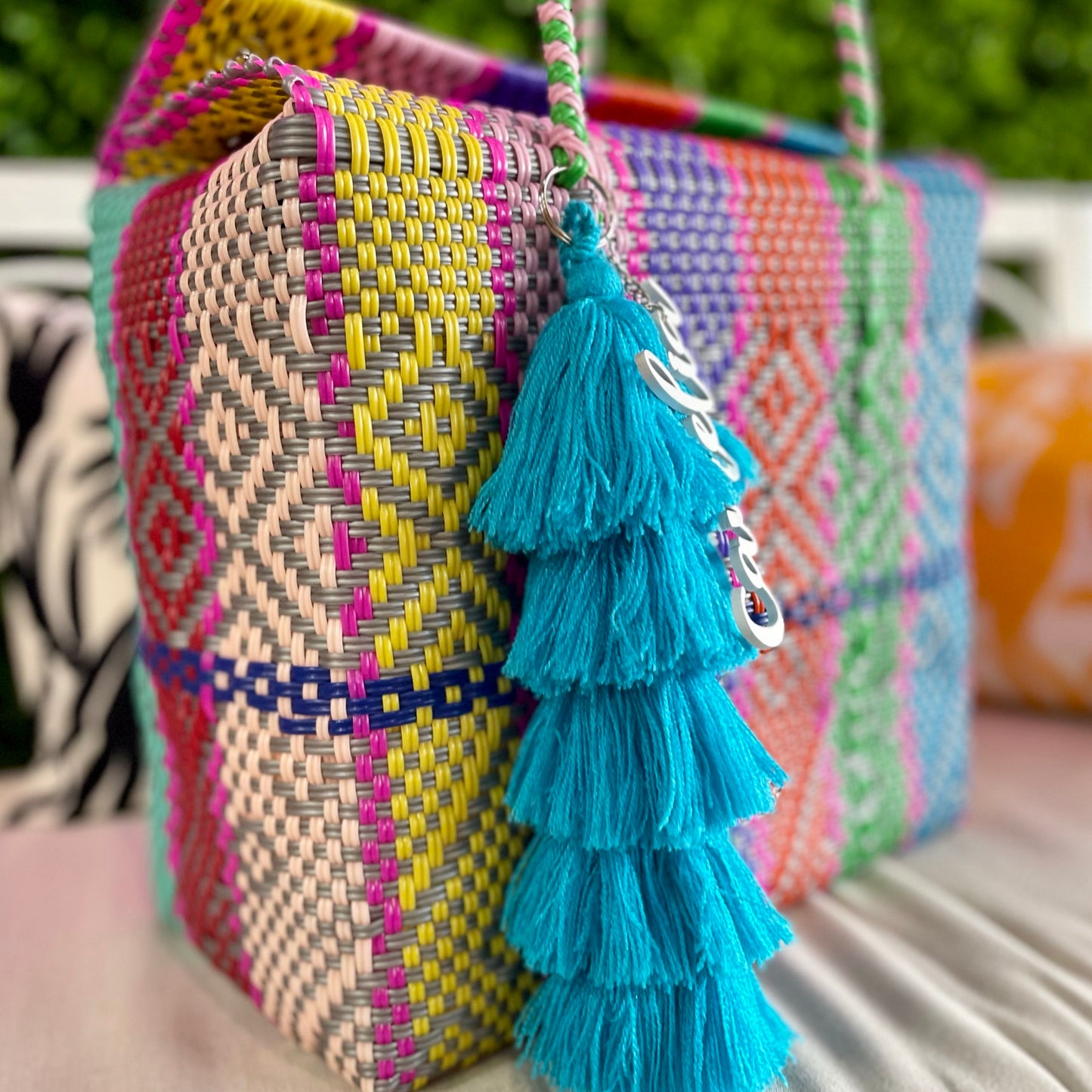 Handwoven Oaxacan Upcycled Boxed Tote - X-Large