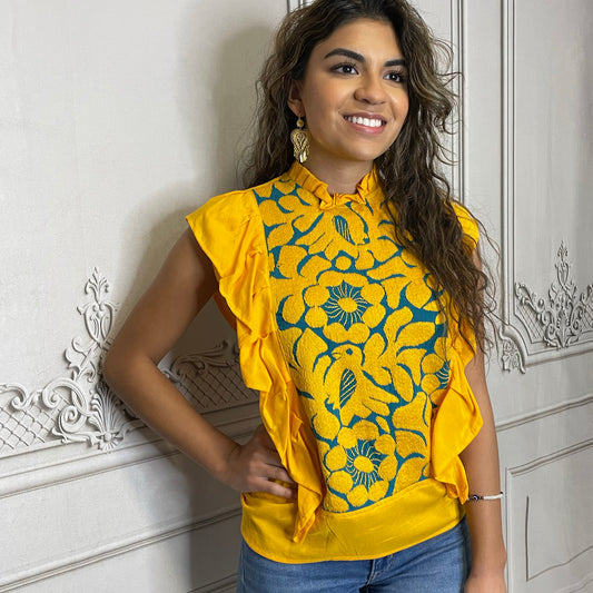 Jalapa Mexican Blouse - Butterfly Sleeve
