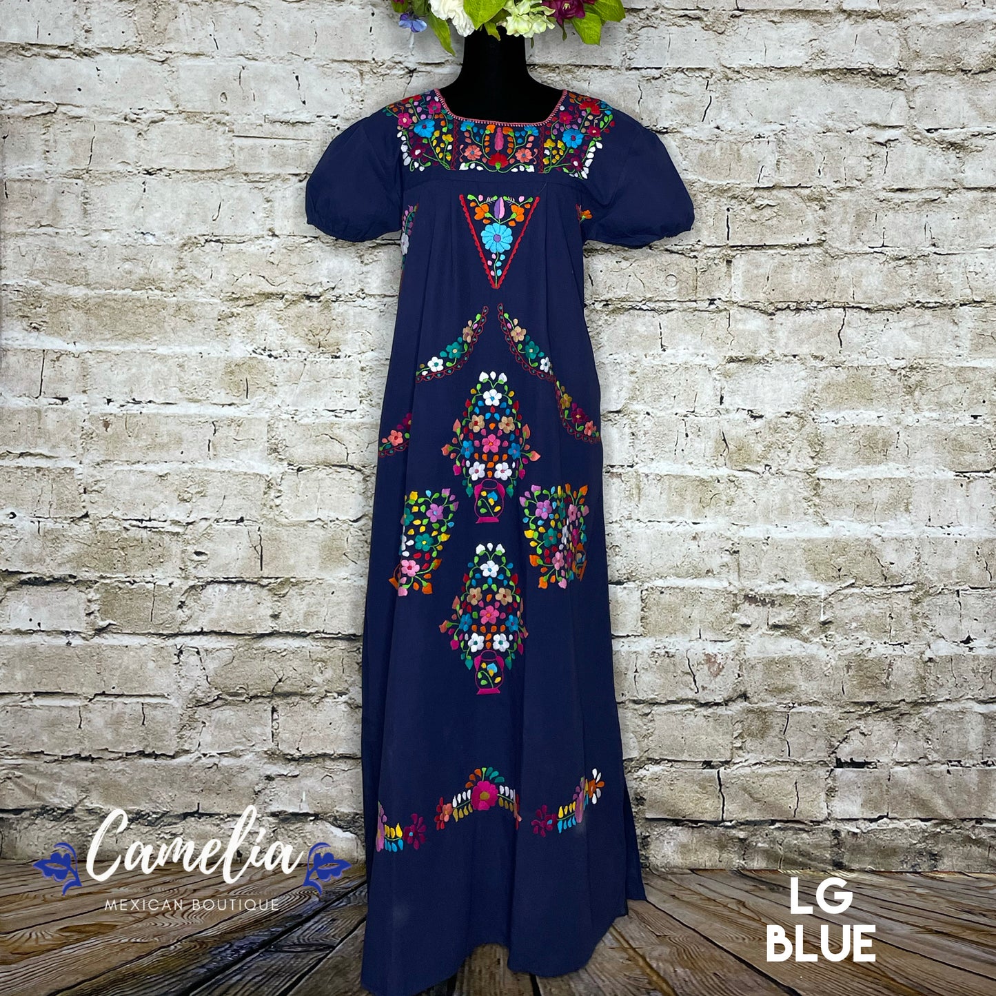 Puebla Maxi Mexican Dress
