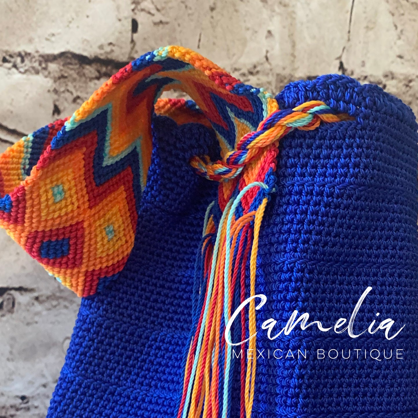 Crocheted Columbian Wayuu Boho Tote - Large