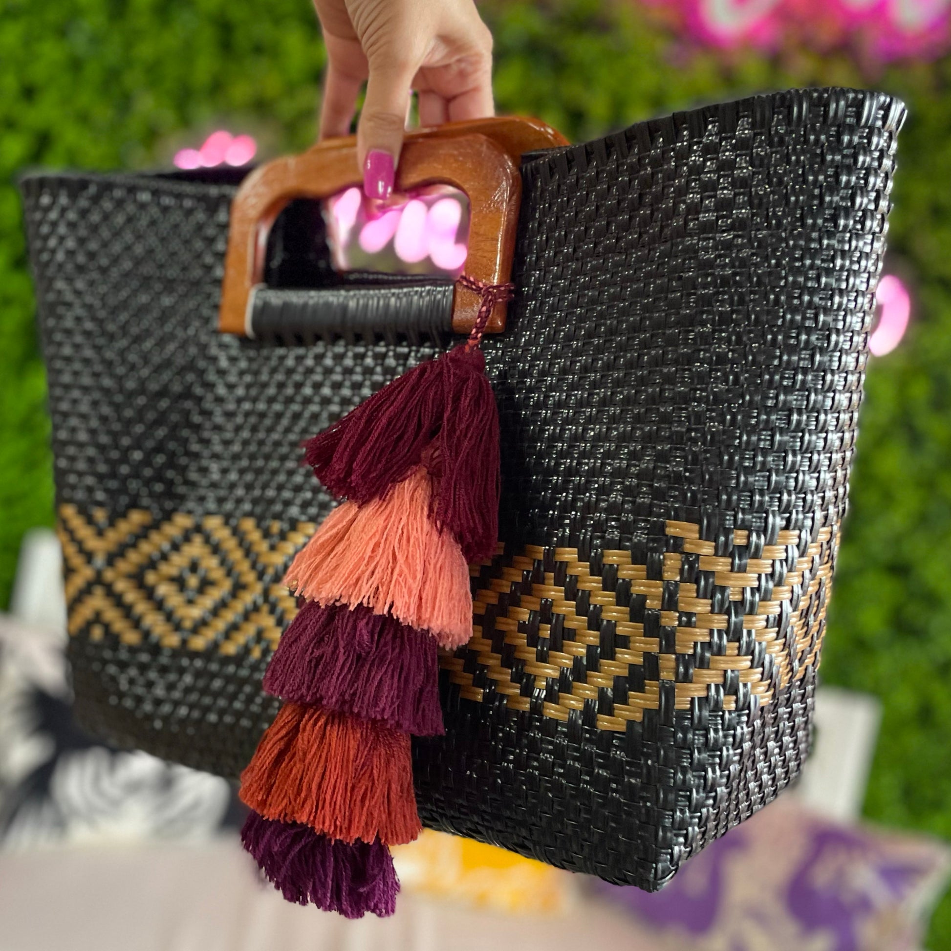 Fabric tote bag handwoven in Mexico, Valexico