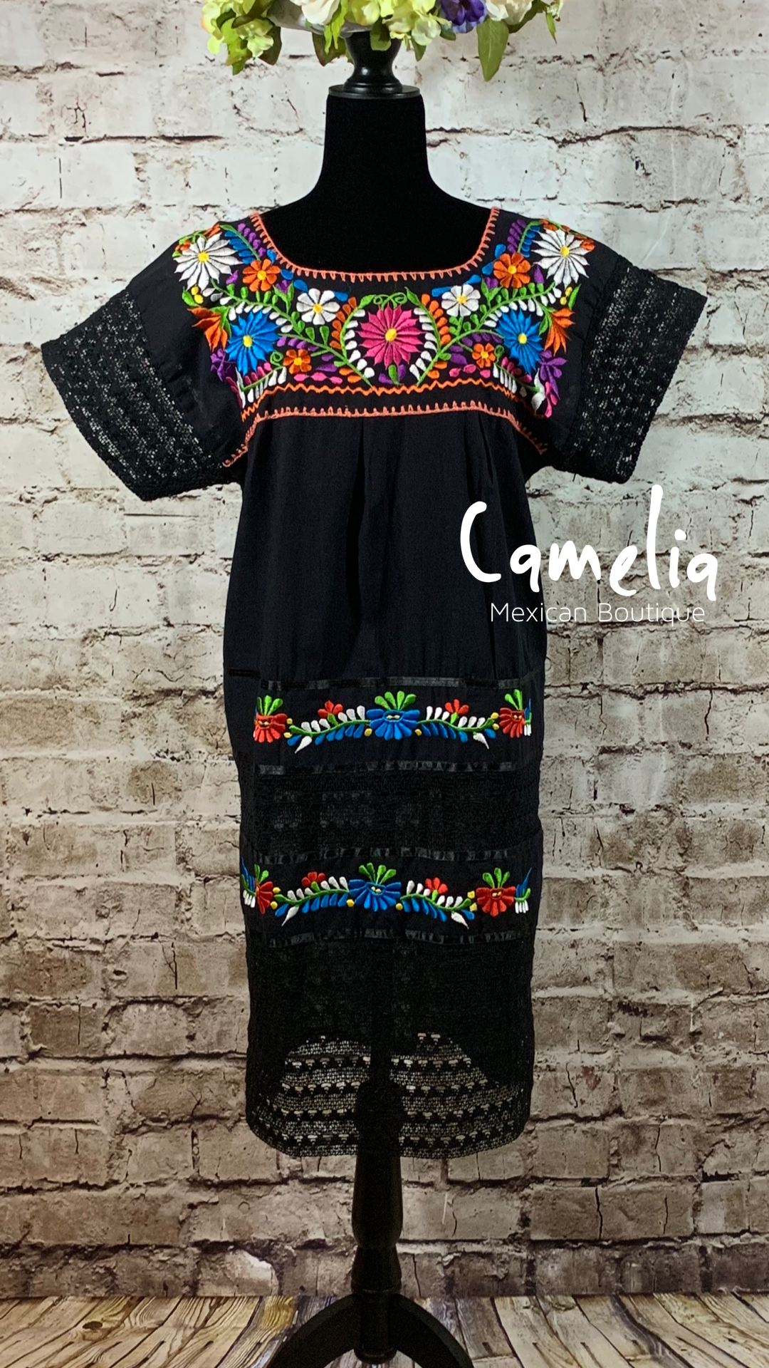 Puebla Mexican Dress Lace