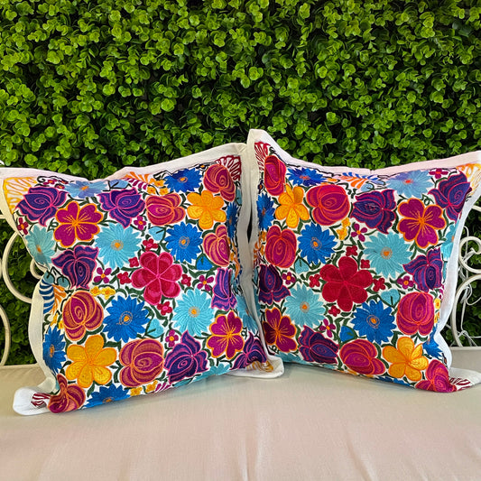 Mexican Pillow Covers Pair - Zinacantan