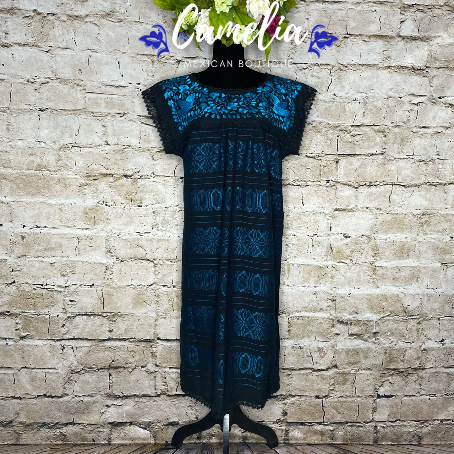 Paloma Loomed Mexican Dress - Midi Length