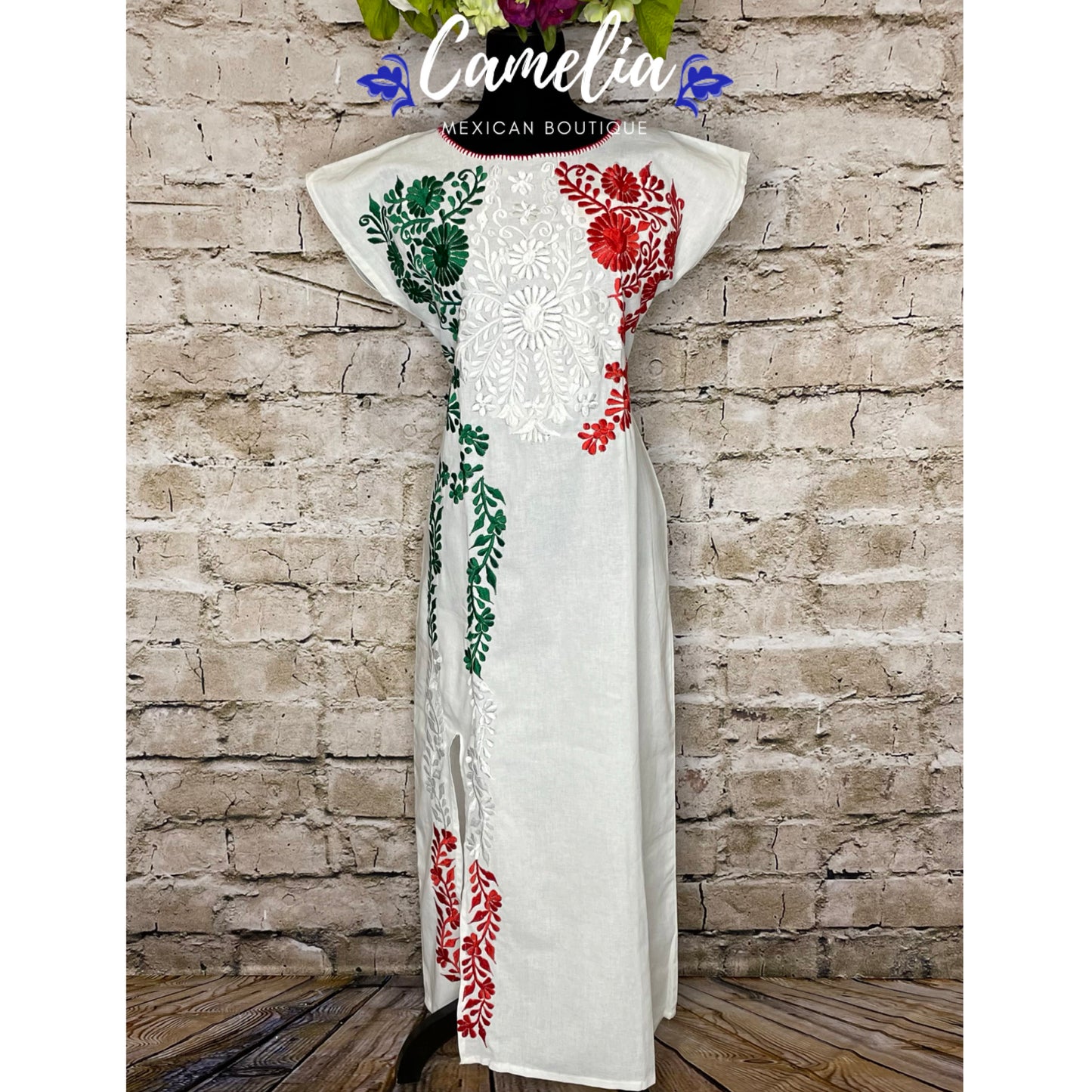 Tri-Color VIVA MEXICO Maxi Dress