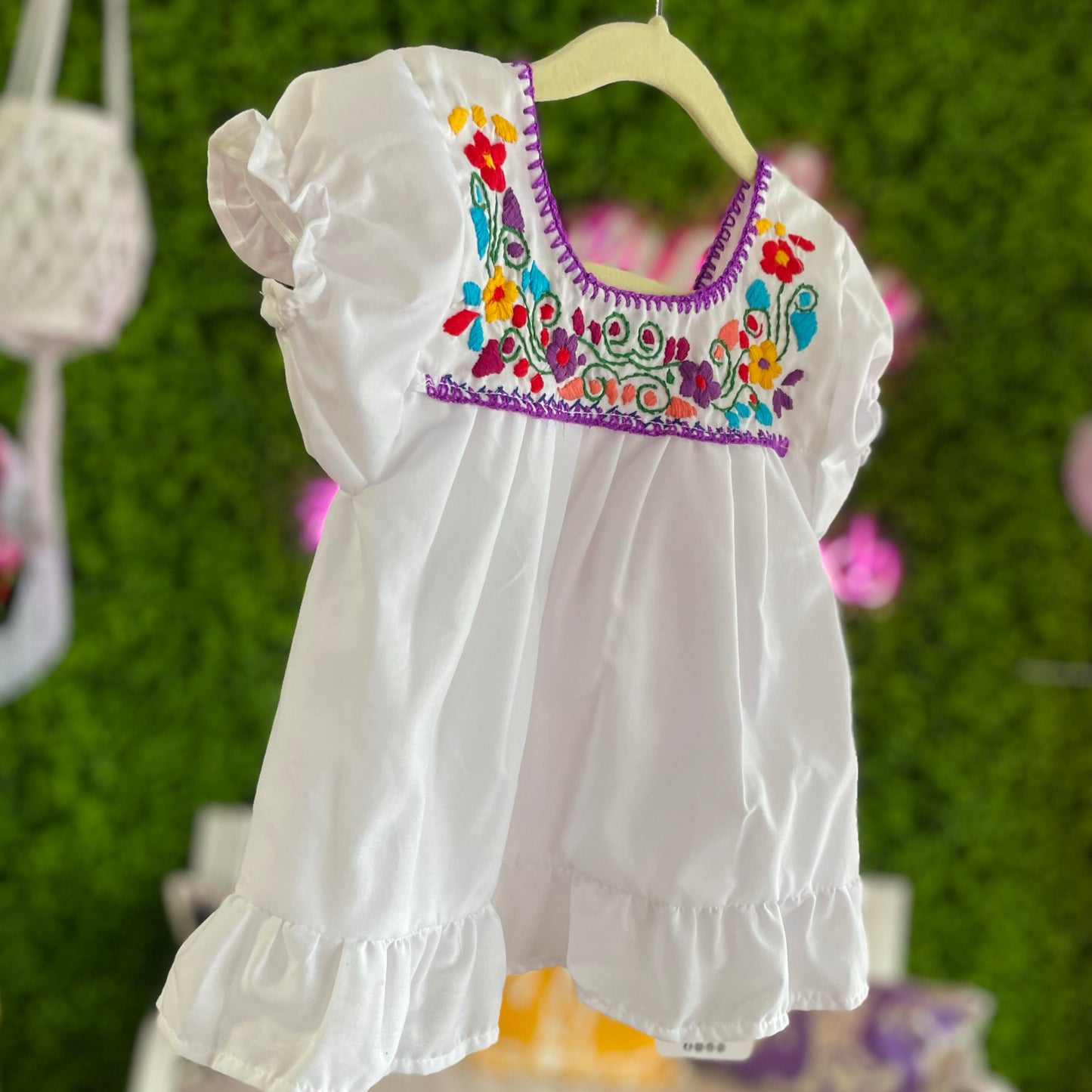 Puebla Mexican Dress for Girls - Ruffle