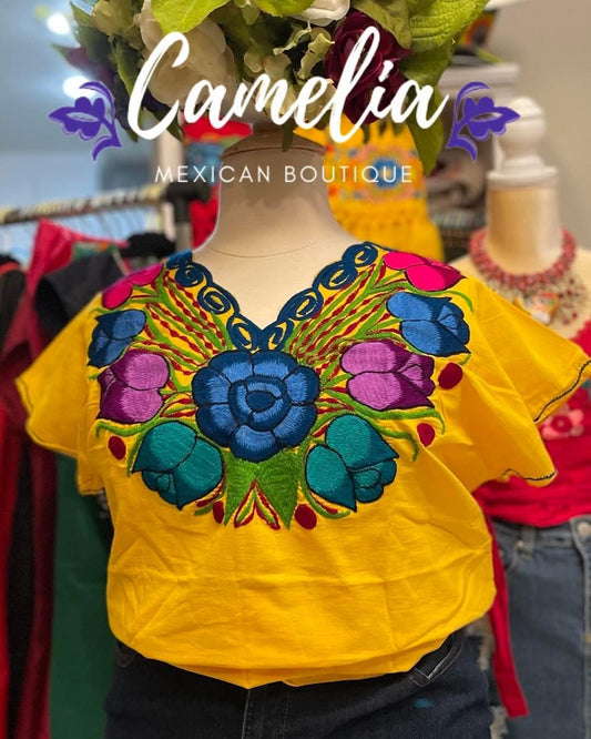Traditional Mexican Embroidered Peasant Tops for Women, Plus Size Vintage  Floral Tunic Shirts, Flowers Embroidery Blouses : : Clothing,  Shoes