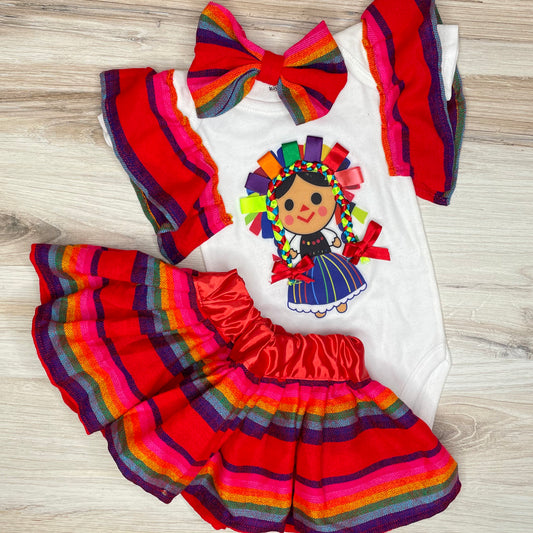 Mexican Lele Doll Tutu Onesue - Baby