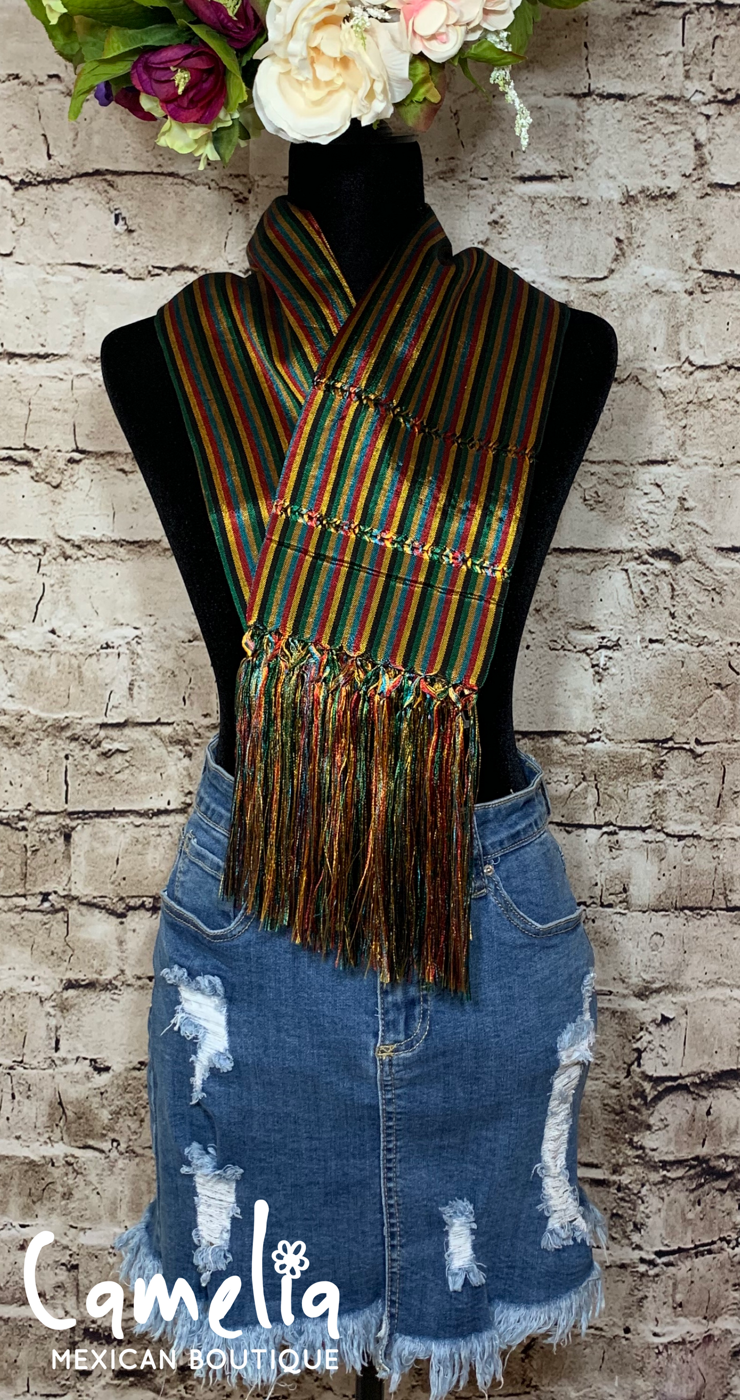 Mexican Shawl Silk  - Stripes
