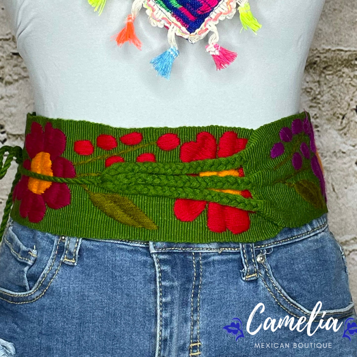 Mexican Embroidered Belt - Margarita