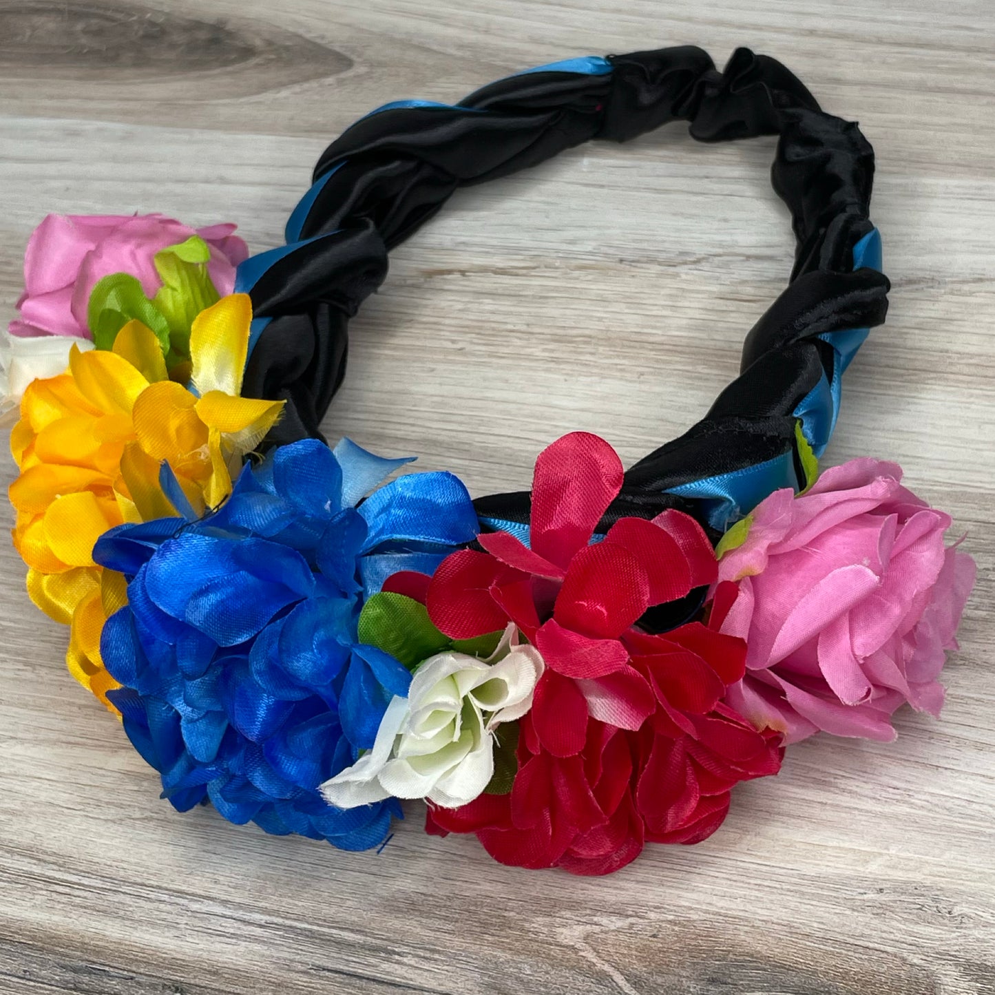 Mexican Braided Headpiece with Flowers