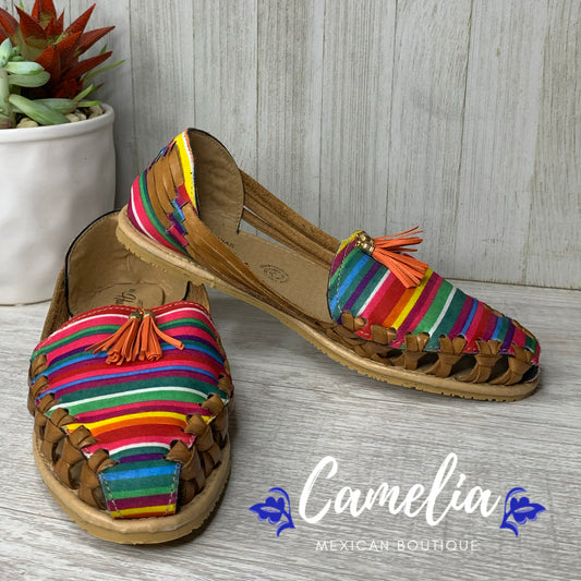 Mexican Leather Sandals Rainbow - Adult