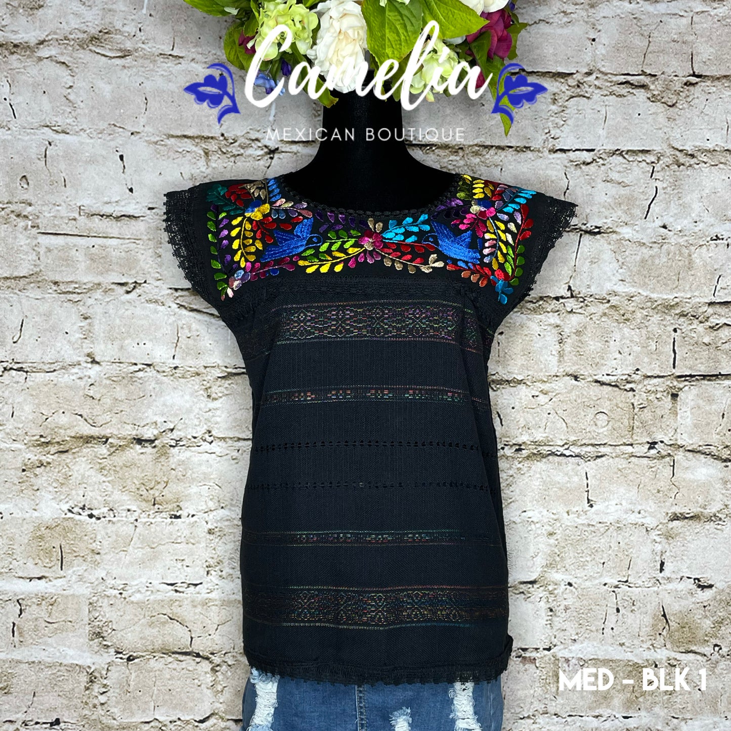 Paloma Loomed Mexican Blouse
