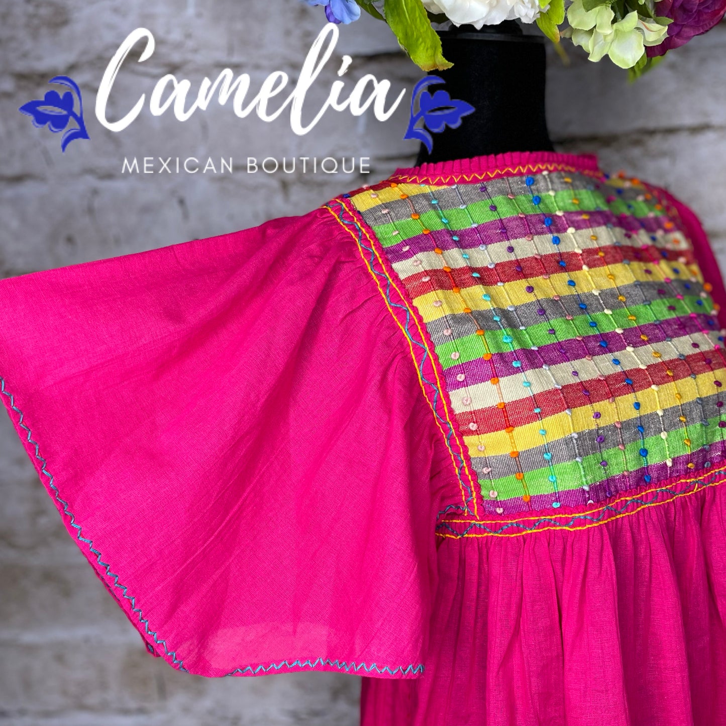 Mexican Girls Polka Dot Dress - Elephant Sleeve