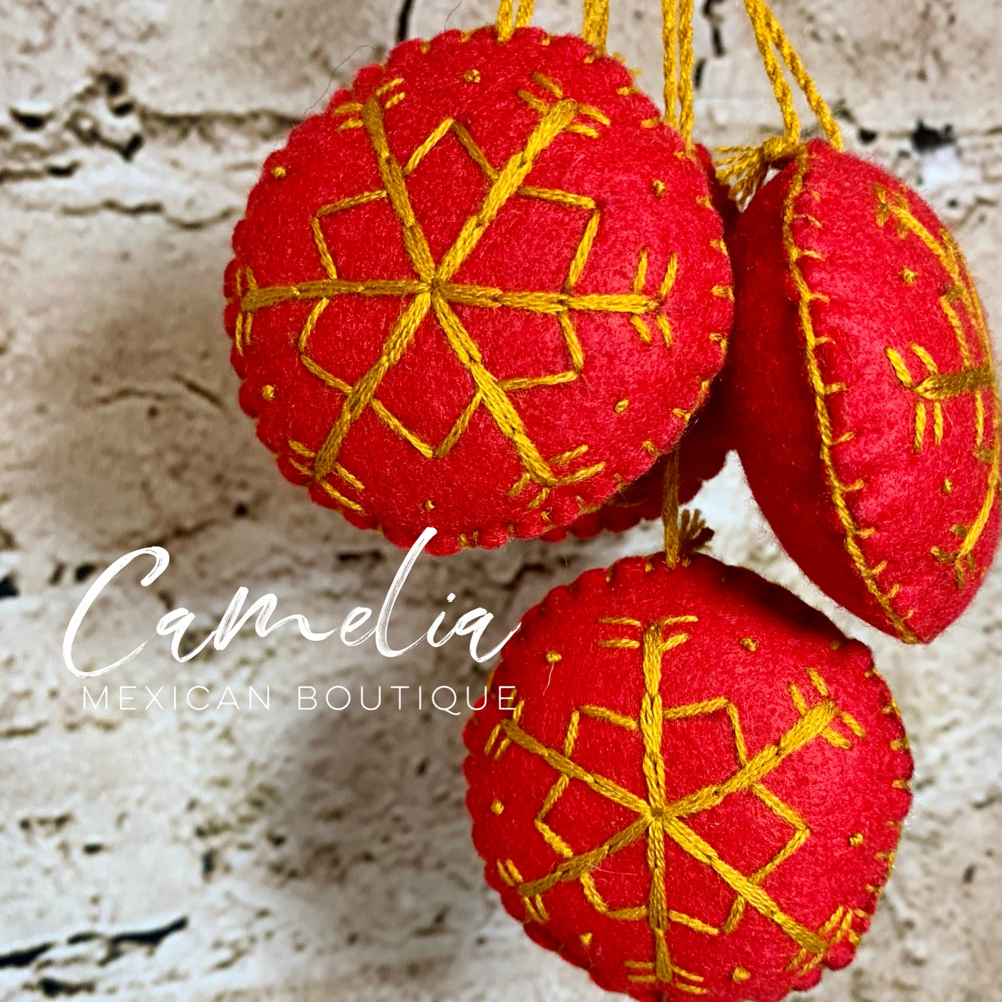 Mexican Felt Ornament Christmas Sphere