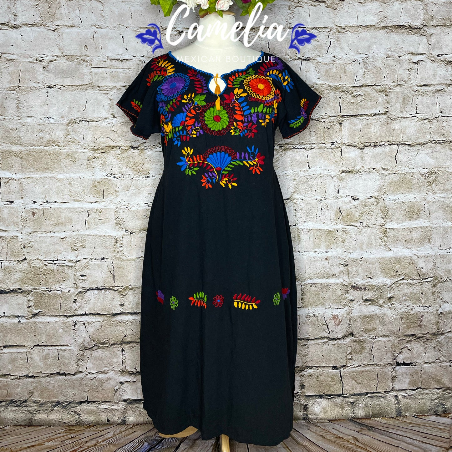 Mexican Rococo Dress Cap Sleeve PLUS