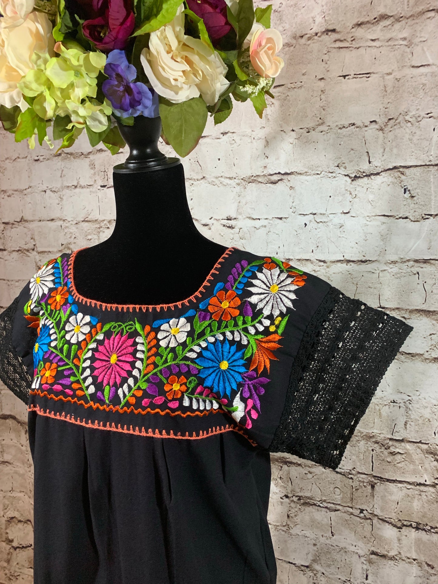 Puebla Mexican Dress Lace