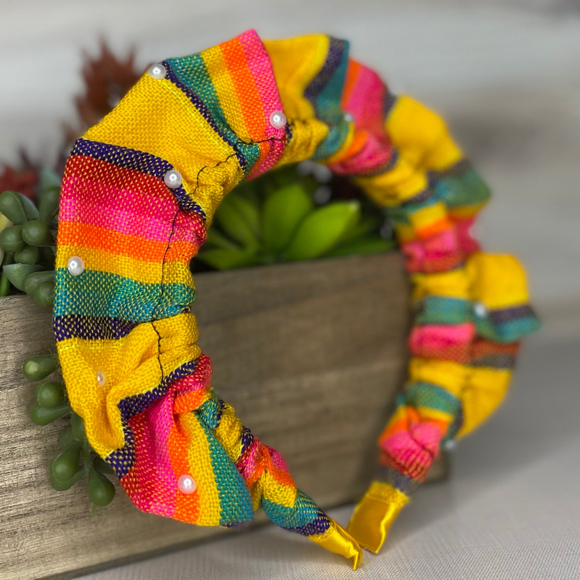 Viva Mexico Floral Ribbon Headband – Camelia Mexican Boutique