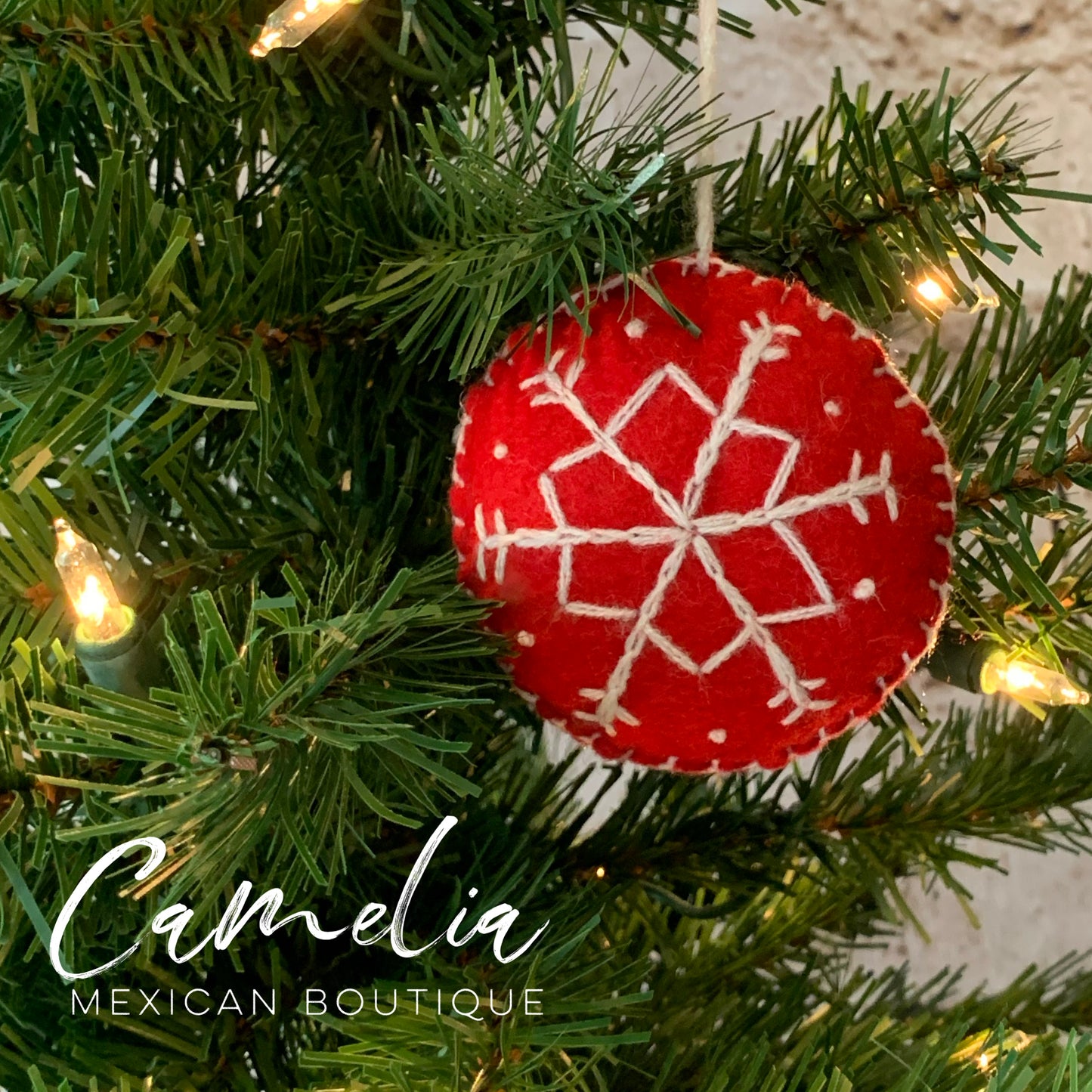 Mexican Felt Ornament Christmas Sphere