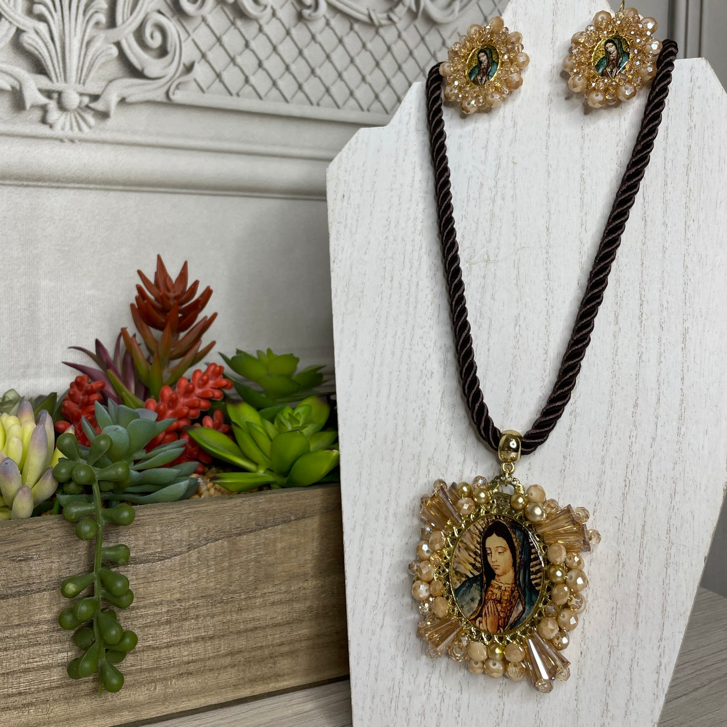 Our Lady of Guadalupe Necklace Set - Large
