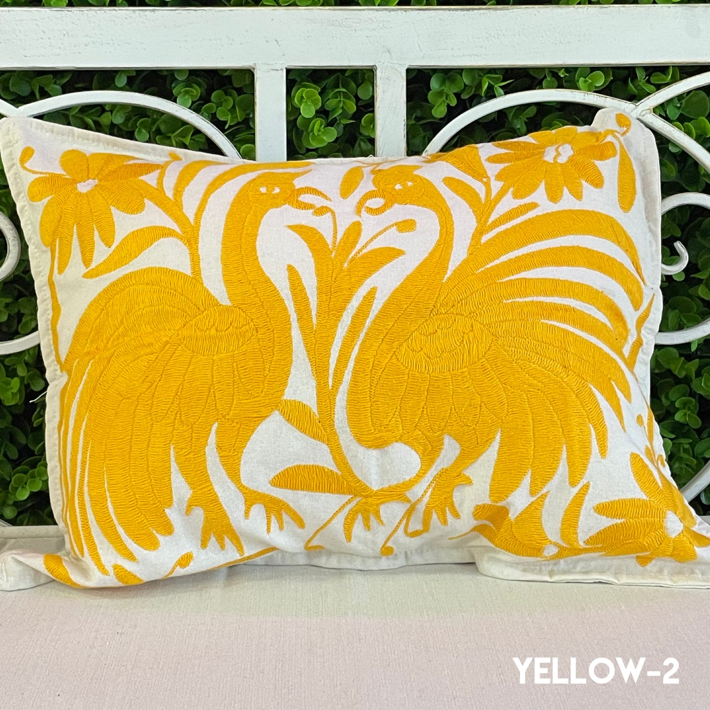 Mexican Embroidered Otomi Pillow Cover
