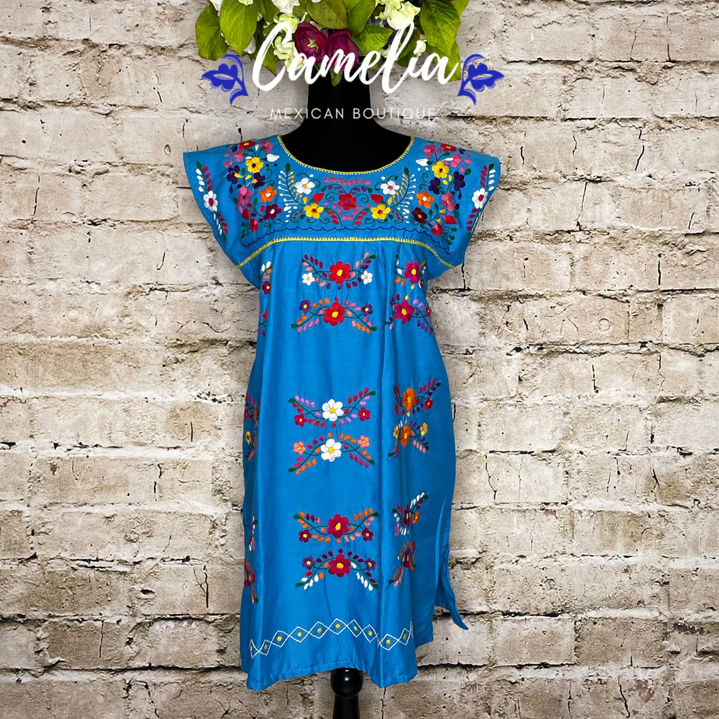 Puebla Sleeveless Dress for Women Floral - Mini