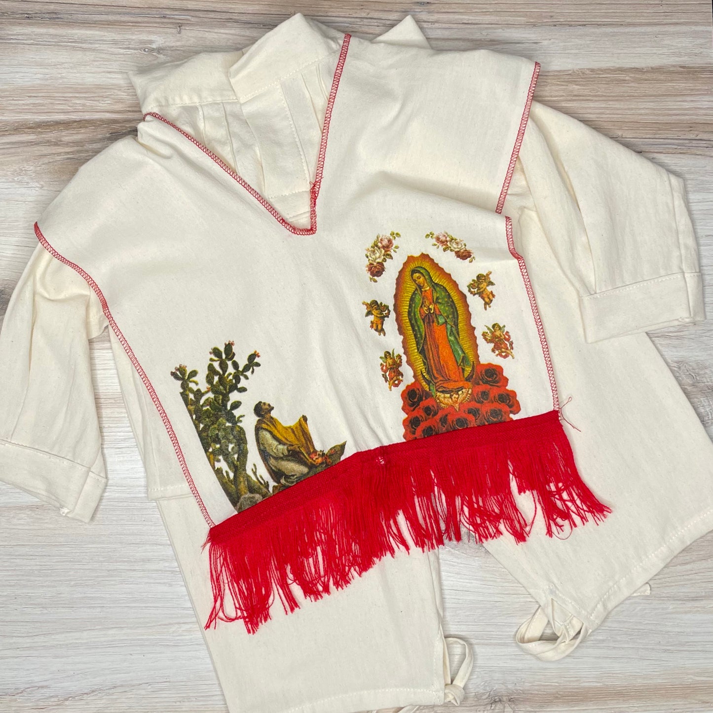 Baby Boy Mexican Juan Diego Outfit - Red