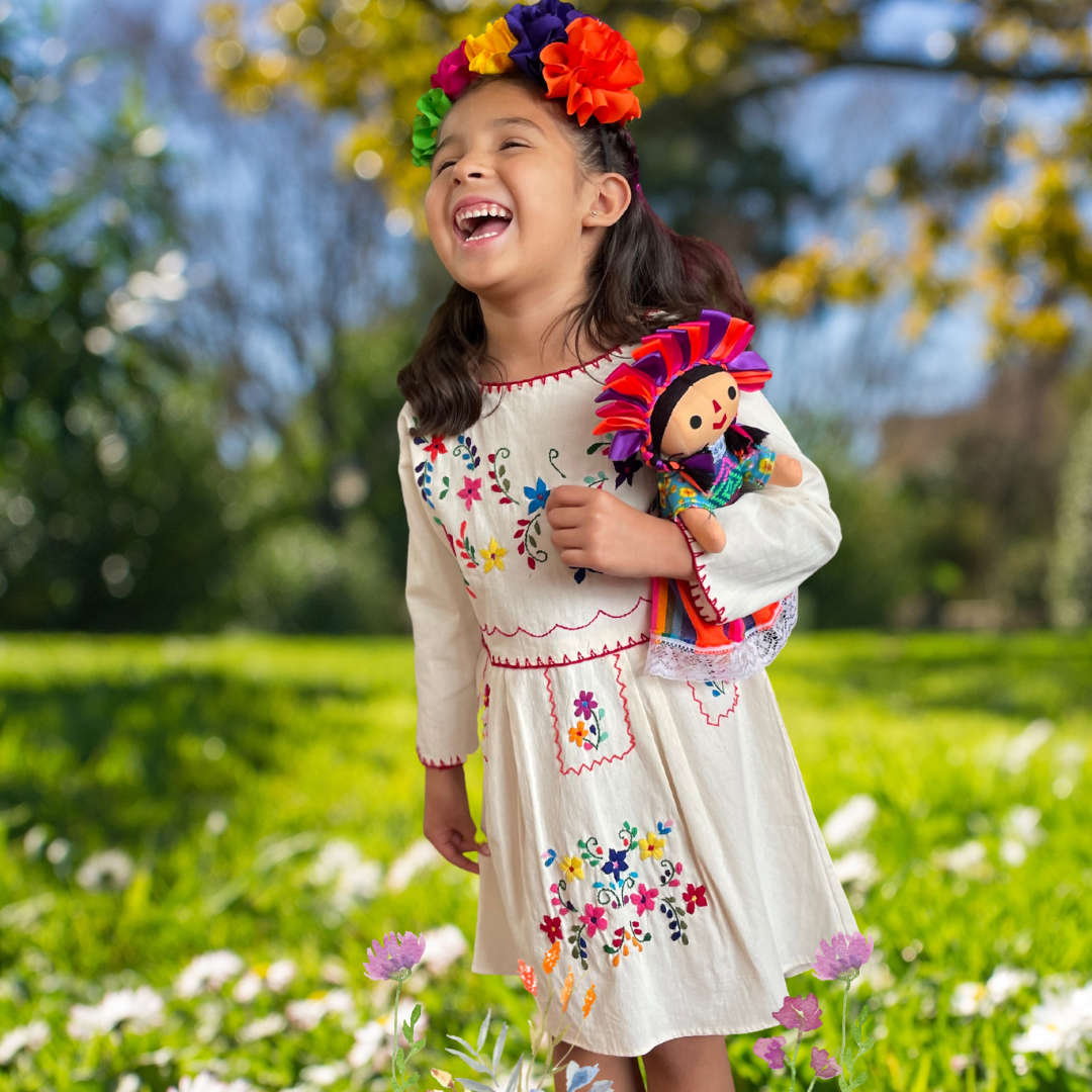 Puebla Girl Mexican Dress A-Line