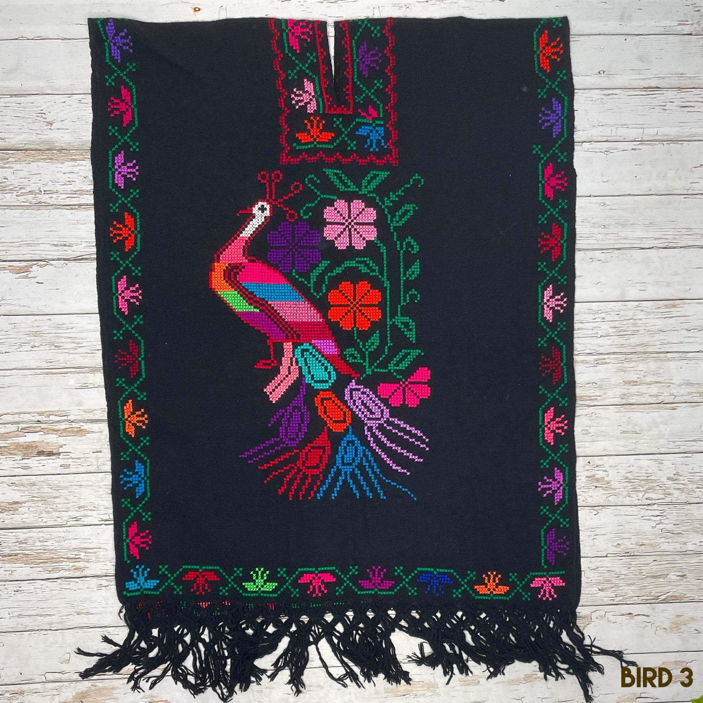 Mexican Poncho Cross Stitch Black