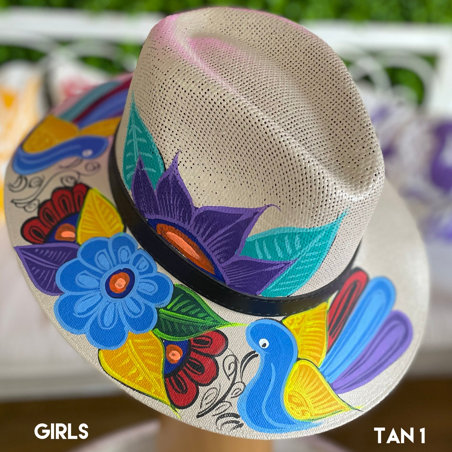 Mexican Hand Painted Sun Hat - Girls