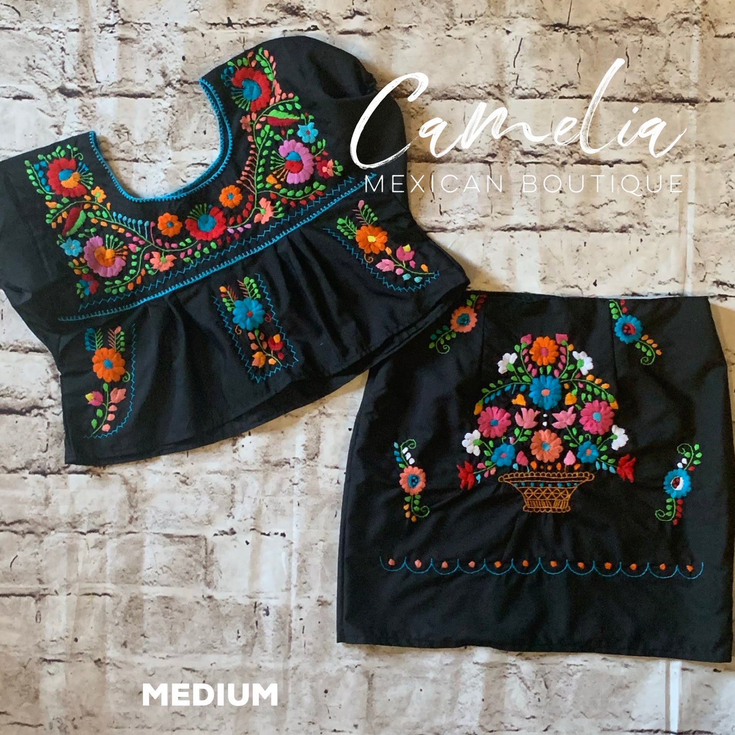 Puebla Mexican Two Piece Outfit