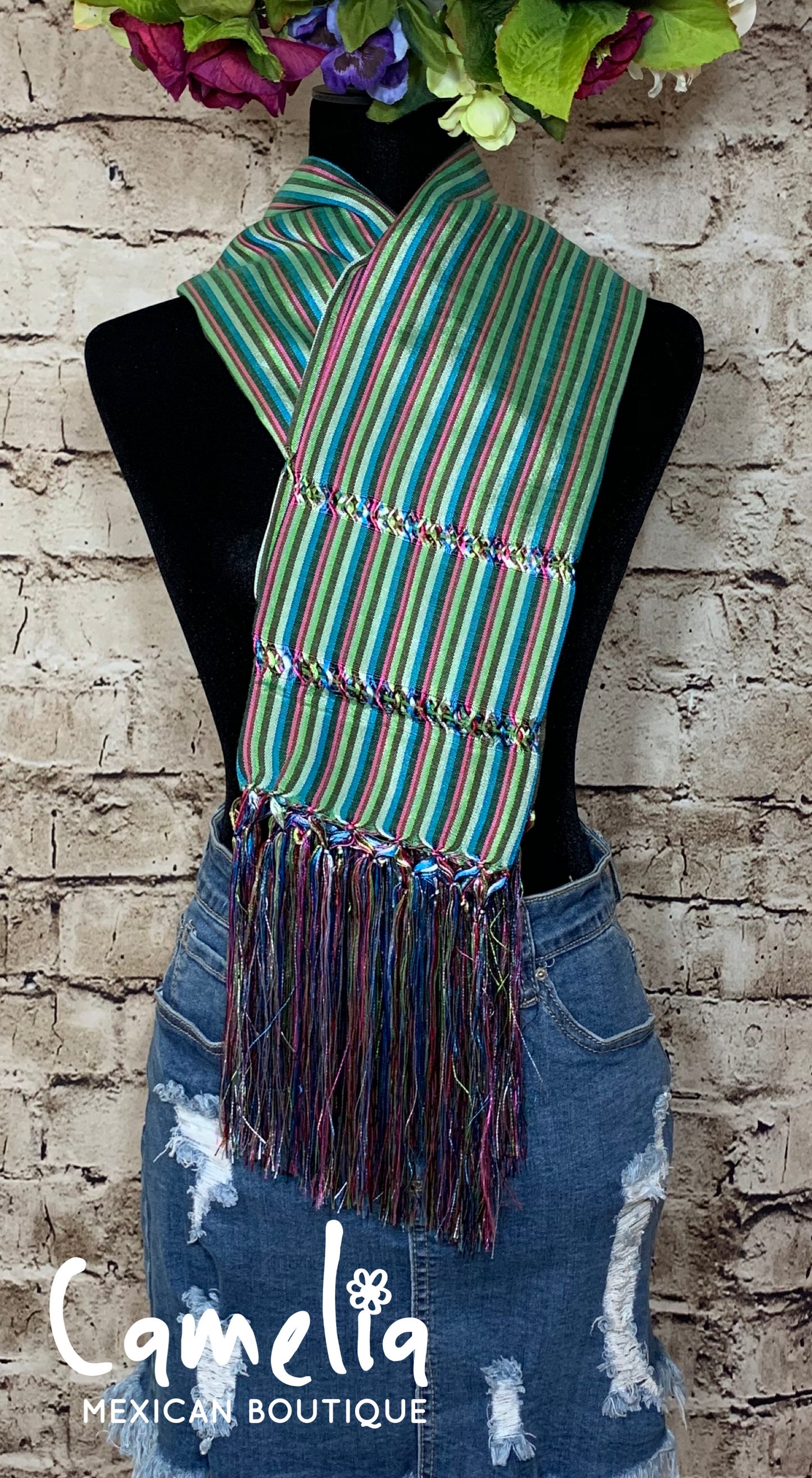 Mexican Shawl Silk  - Stripes