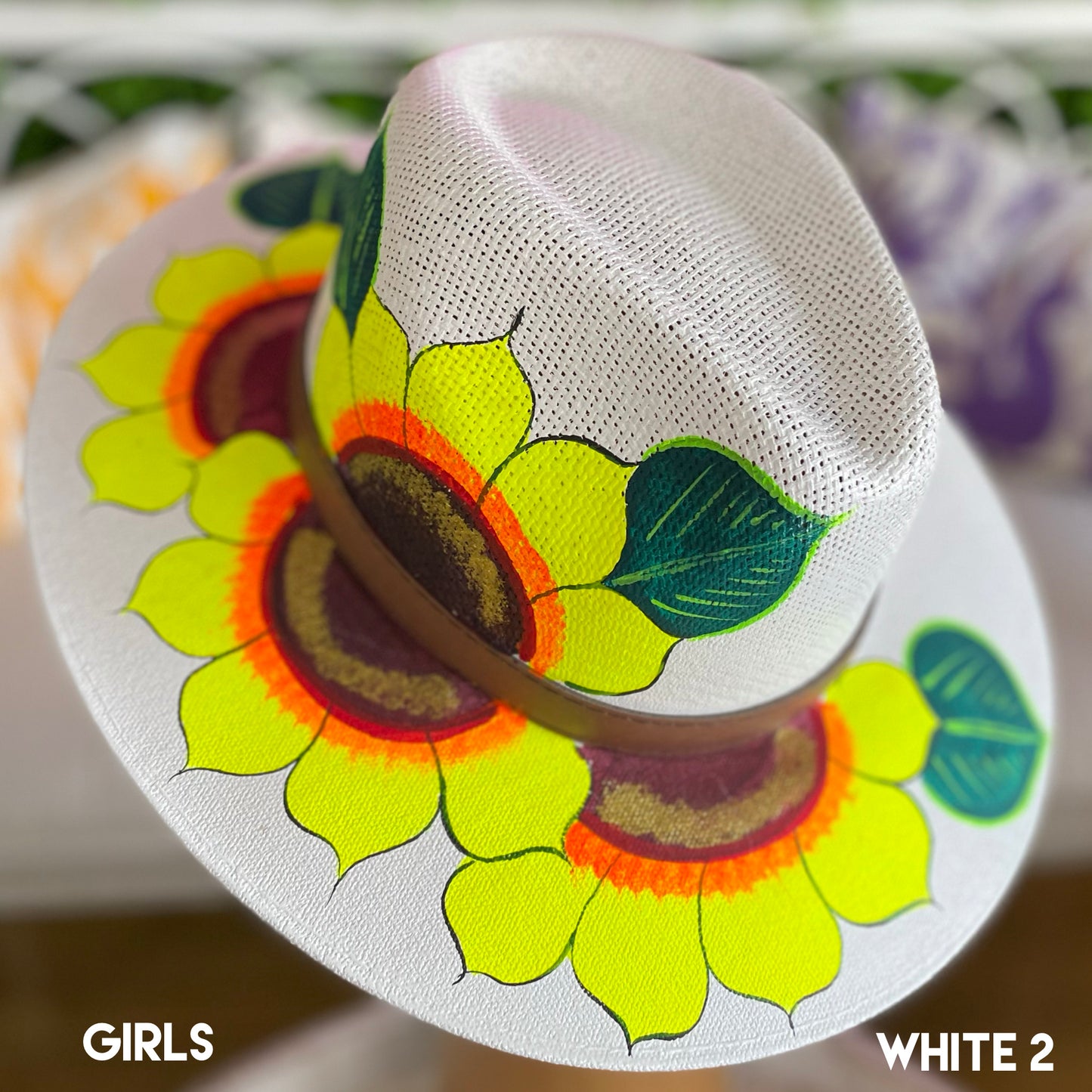 Mexican Hand Painted Sun Hat - Girls