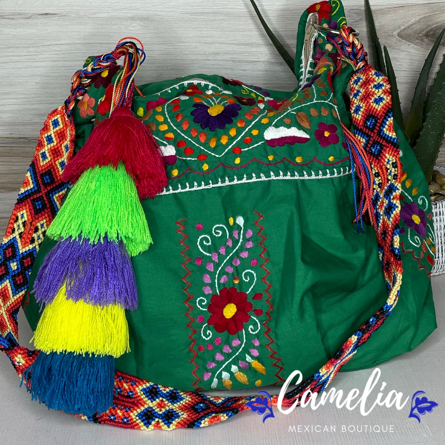 Mexican Embroidered Boho Tote - Puebla Large