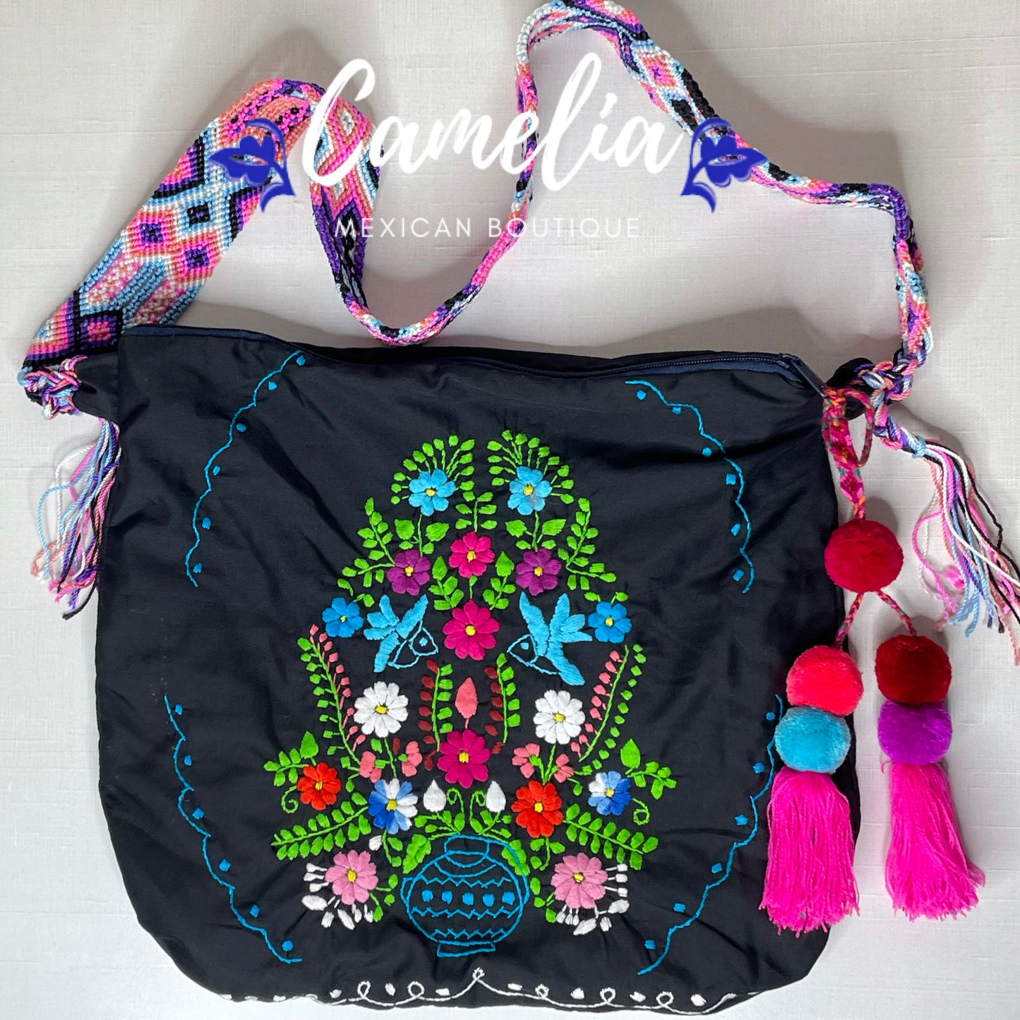 Mexican Embroidered Boho Tote - Puebla