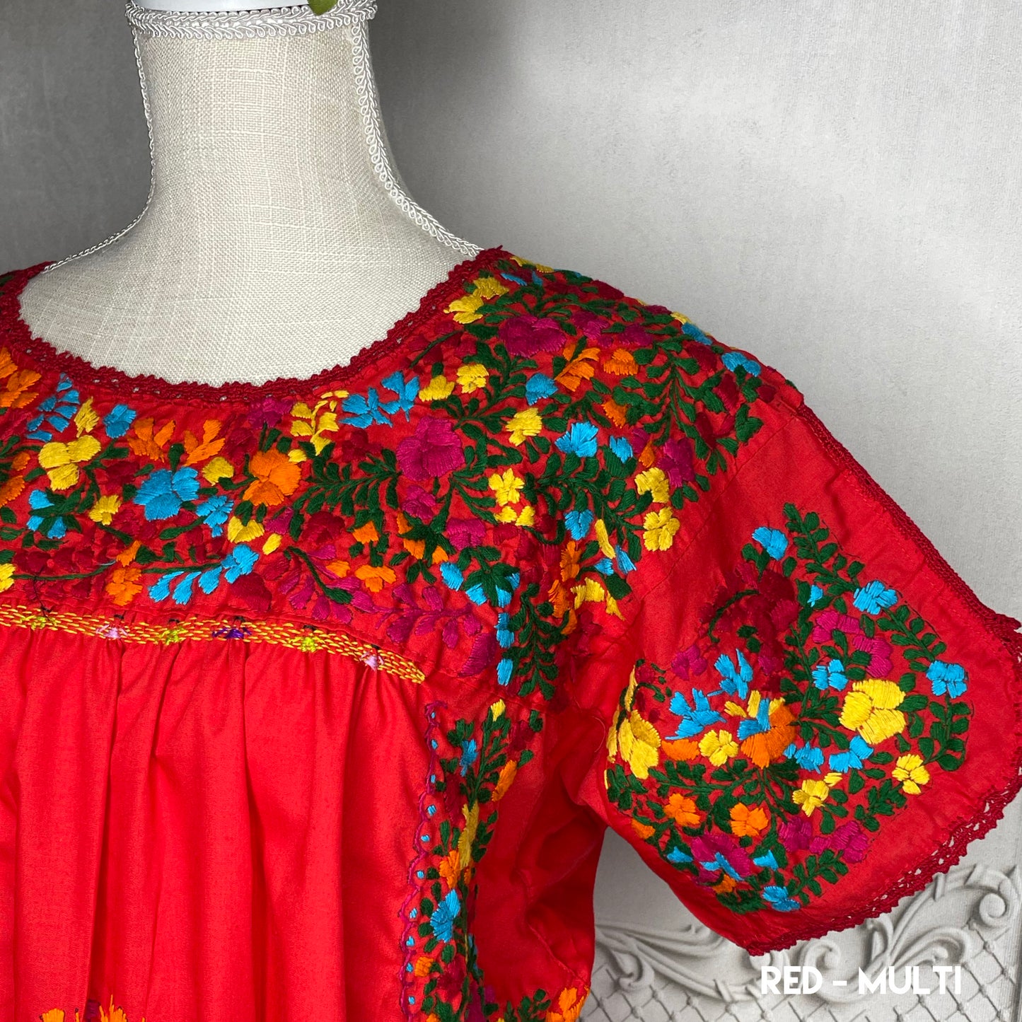 San Antonino Gala Mexican Dress - Midi Length