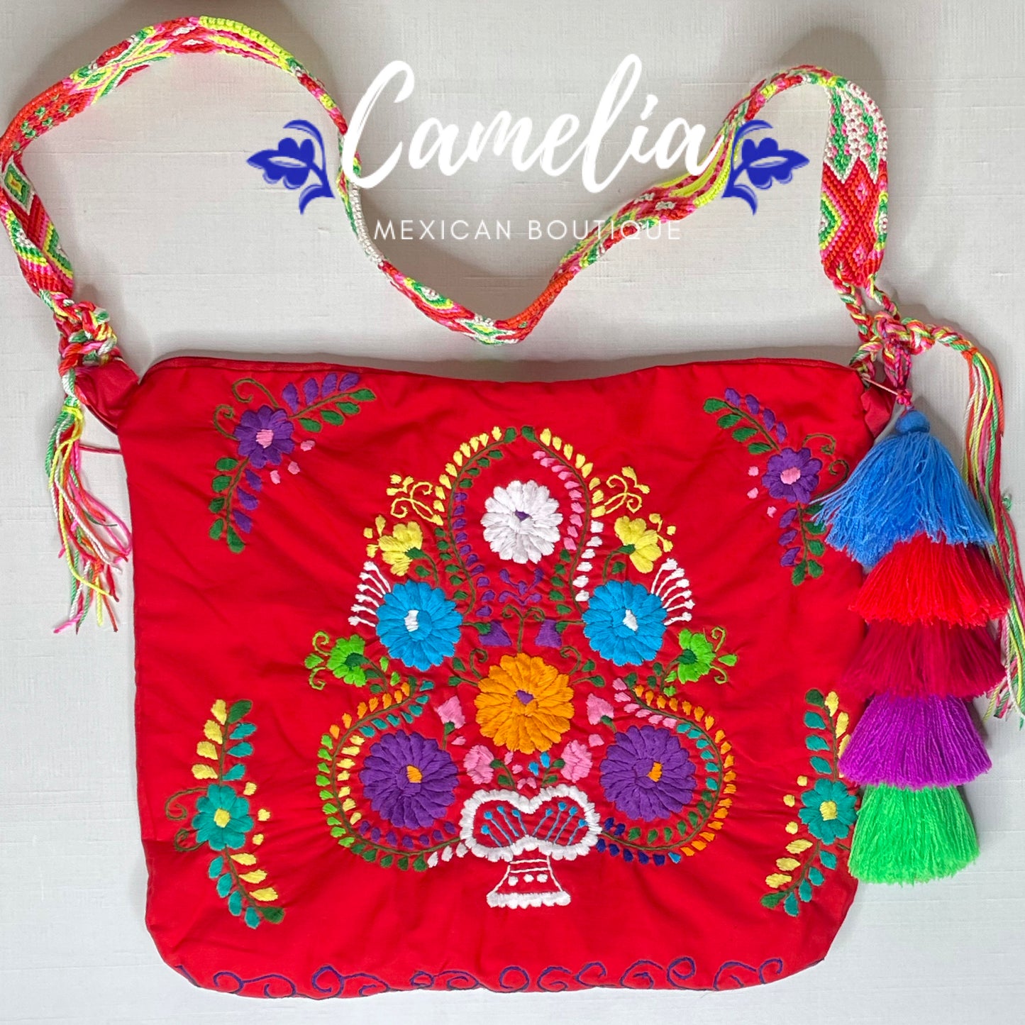 Mexican Embroidered Boho Tote - Puebla