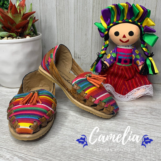 Mexican Leather Sandals Rainbow- Child