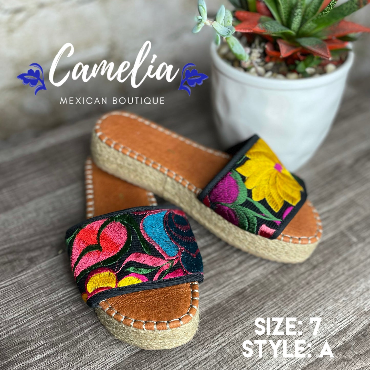 Mexican Embroidered Espadrille Sandal Zinnia