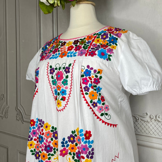 Puebla Maxi Mexican Dress – Camelia Mexican Boutique