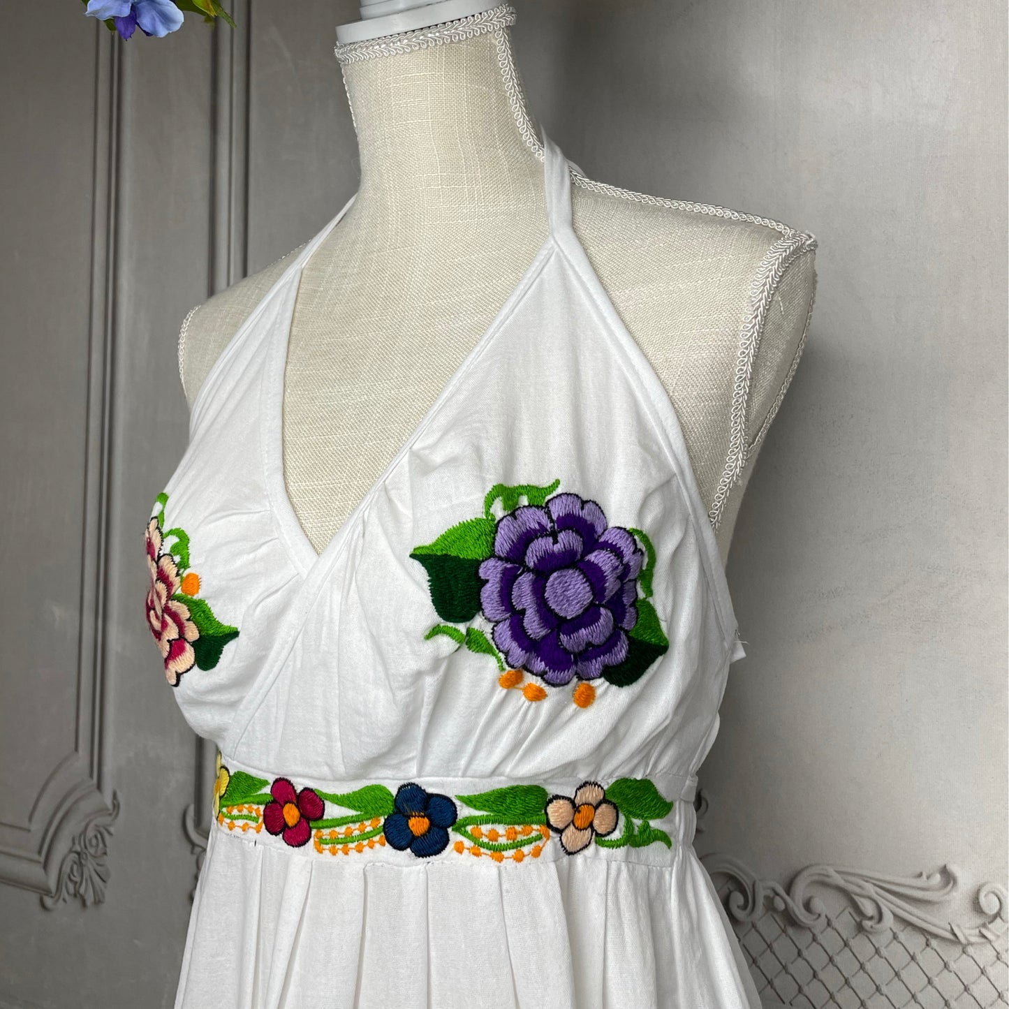 Mexican Halter Dress - Zinnia