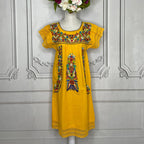 Laced Trim Mexican Dress - Daisy