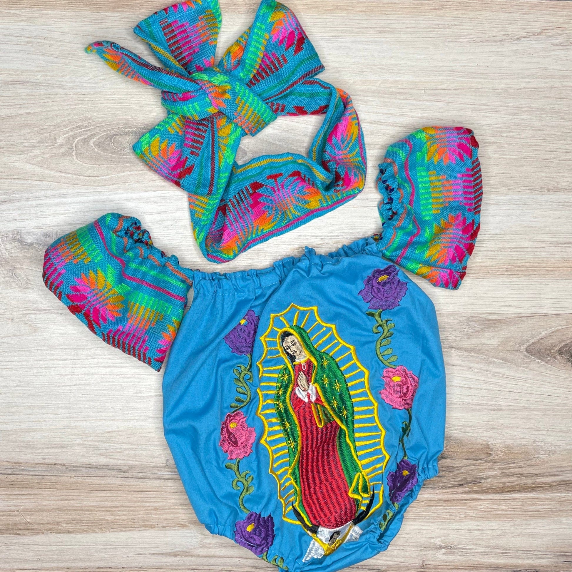 Mexican Baby Romper Lady of Guadalupe - Virgencita