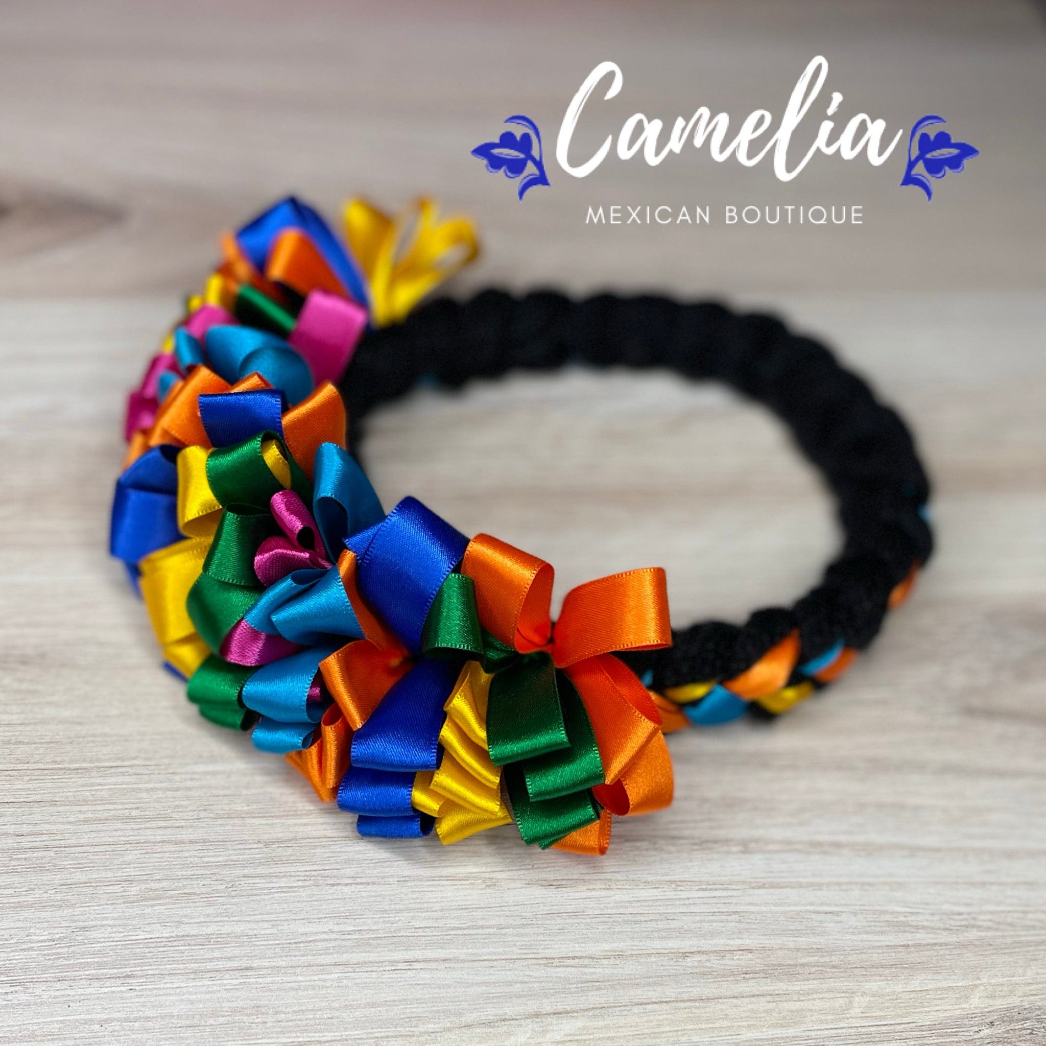 Mexican Braided Headband with Satin Ribbon - Child – Camelia Mexican ...