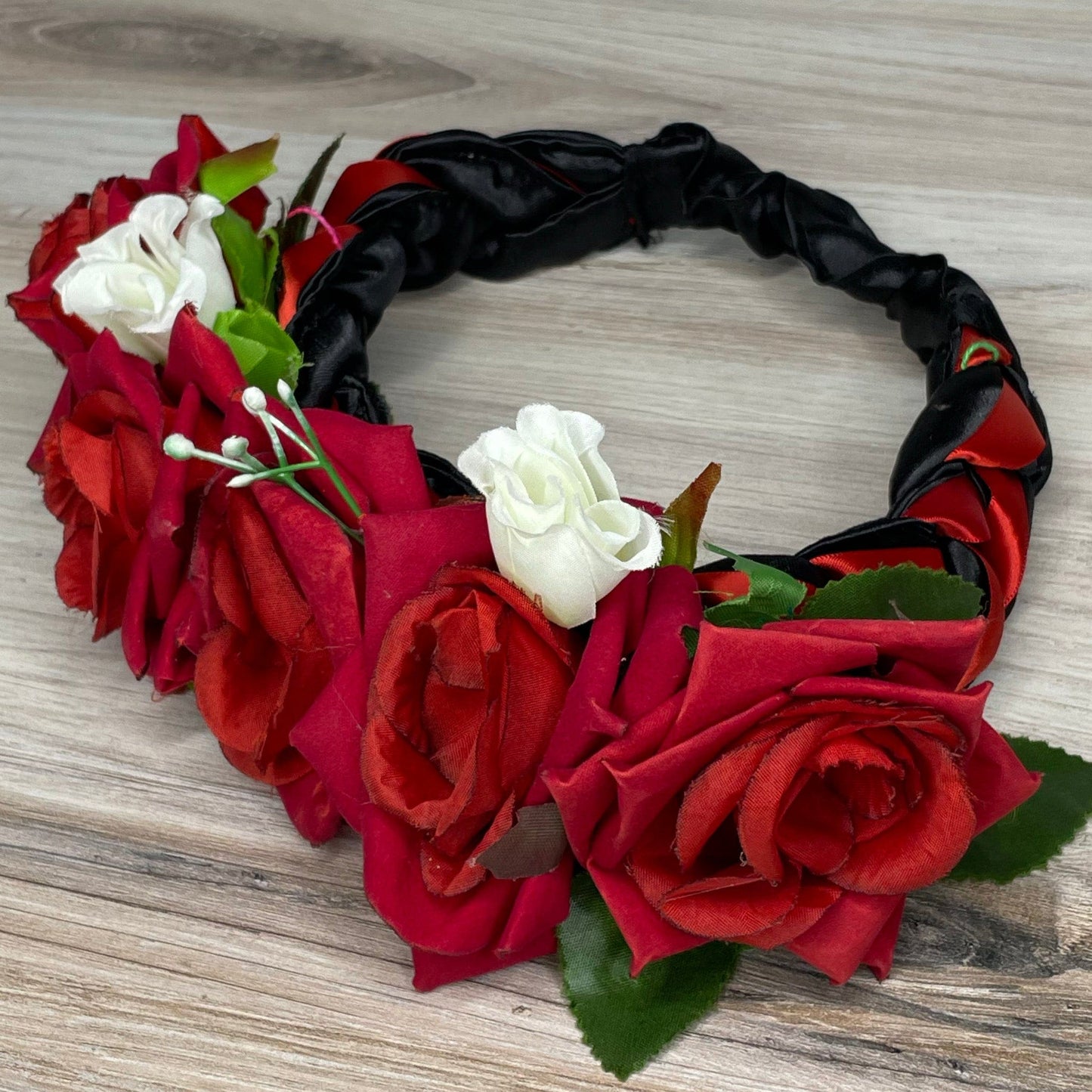 Mexican Braided Headpiece with Flowers