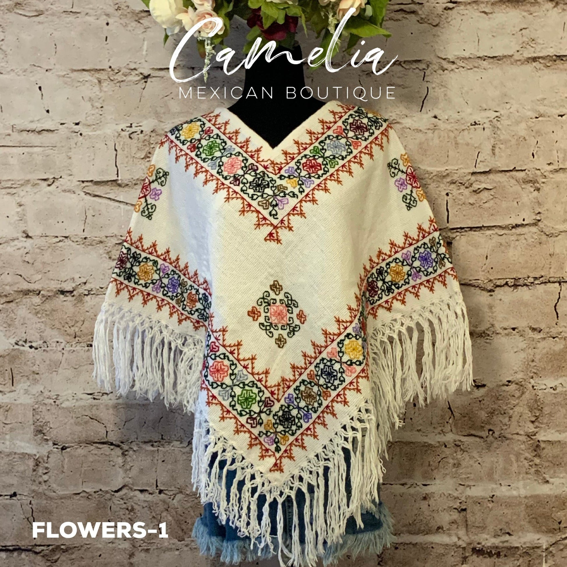 Mexican Cape Poncho Cross Stitch Geo