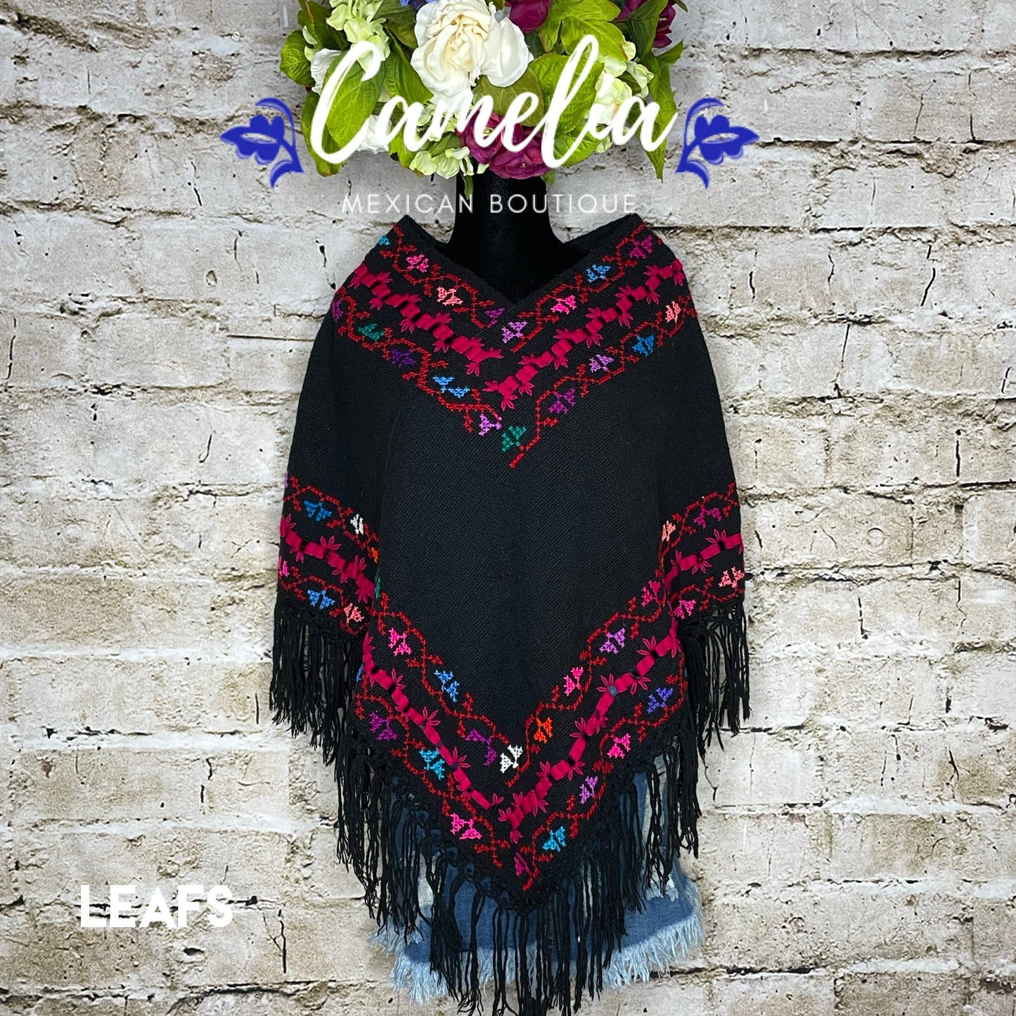 Mexican Cape Poncho Cross Stitch Geo