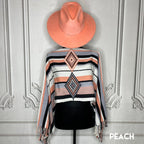 Mexican Cape Poncho Geometric