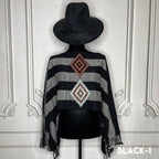 Mexican Cape Poncho Geometric