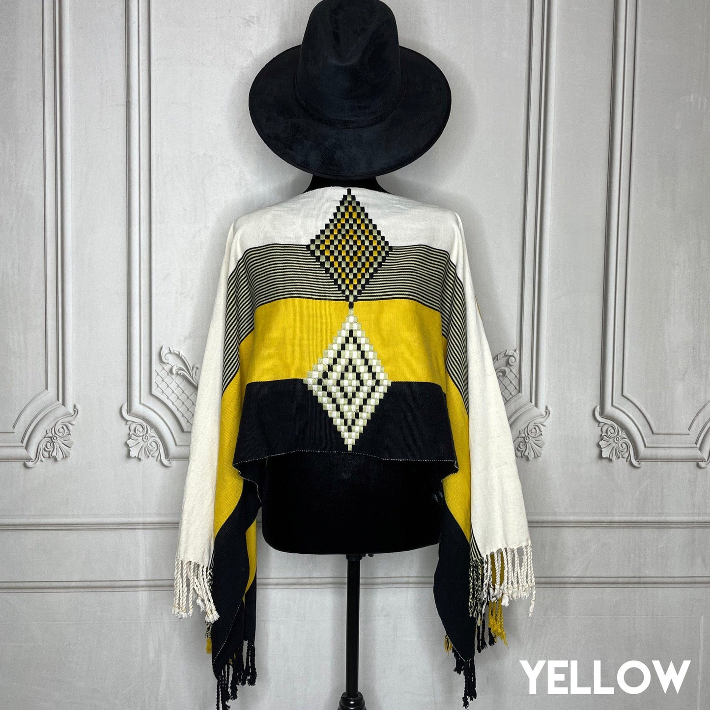 Mexican Cape Poncho Geometric